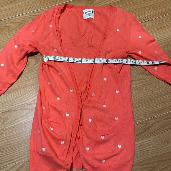Kirra Hearts Cardigan Sweater 3/4 Sleeve Size S - Picture 3 of 8